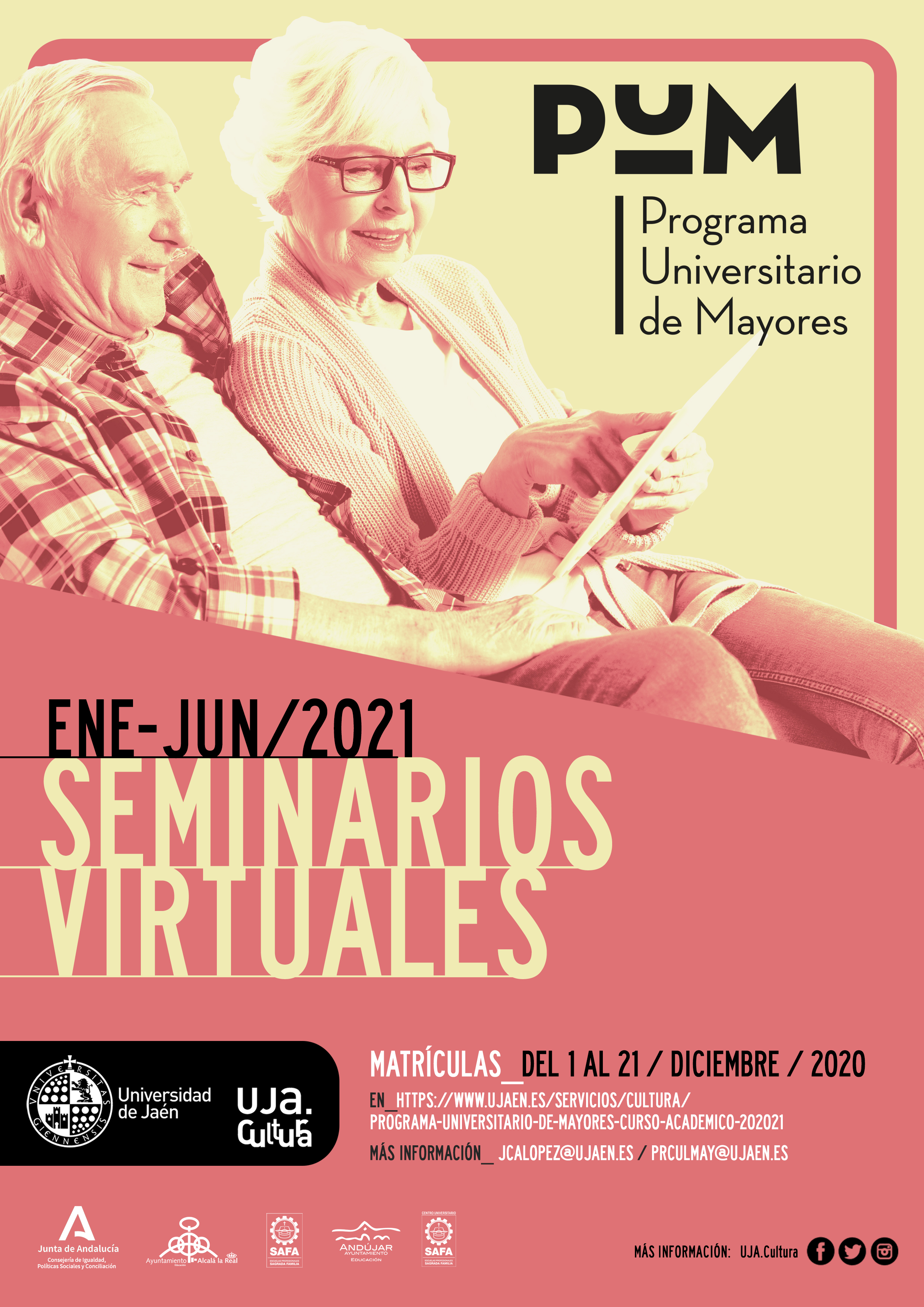 Cartel del Programa Universitario de Mayores de la Universidad de Jaén